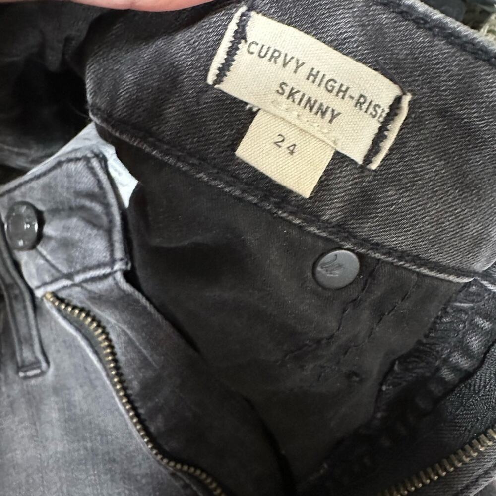 Madewell Curvy High-Rise Skinny Jeans in Black Sea Size 24 - Picture 7 of 8